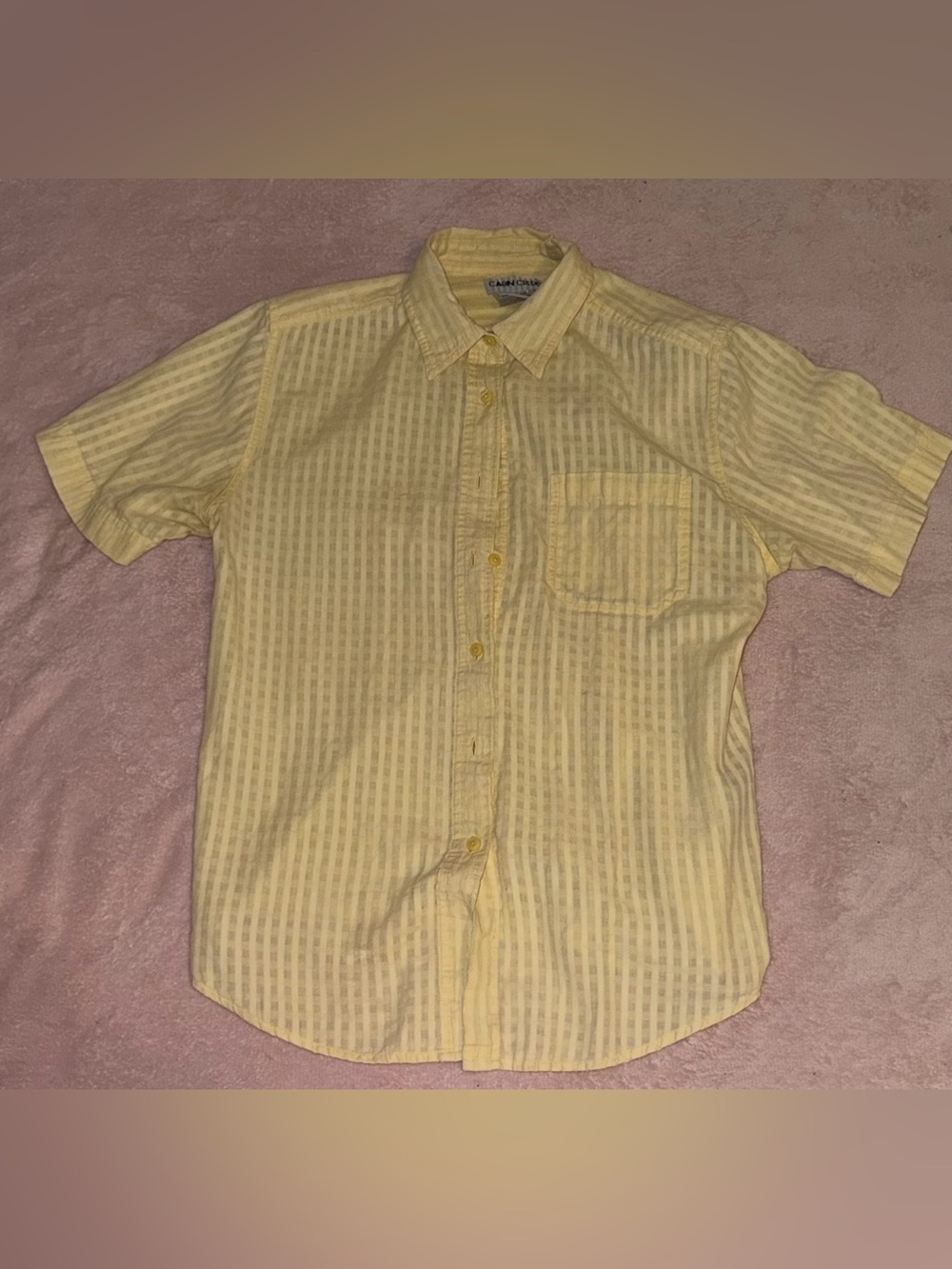 💛Cabin Creek Yellow Striped Button-Up Shirt